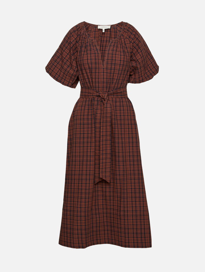 Fairground Dress,THE GREAT,WOODCREST PLAID,Image 1