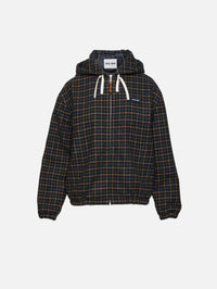 Zip Up Hooded Jacket,MIU MIU,BLUE YELLOW,Image 1