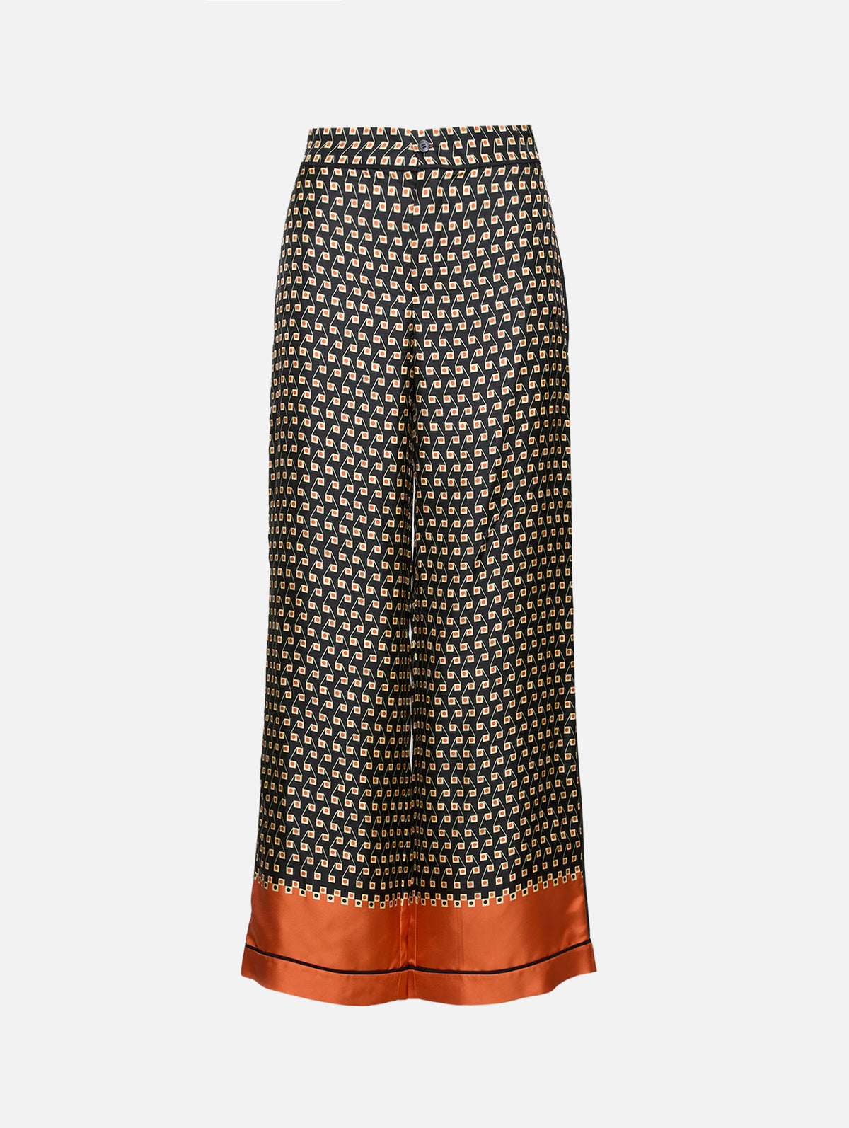 Geometric Print Pant,FENDI,ORANGE/BLACK,Image 1