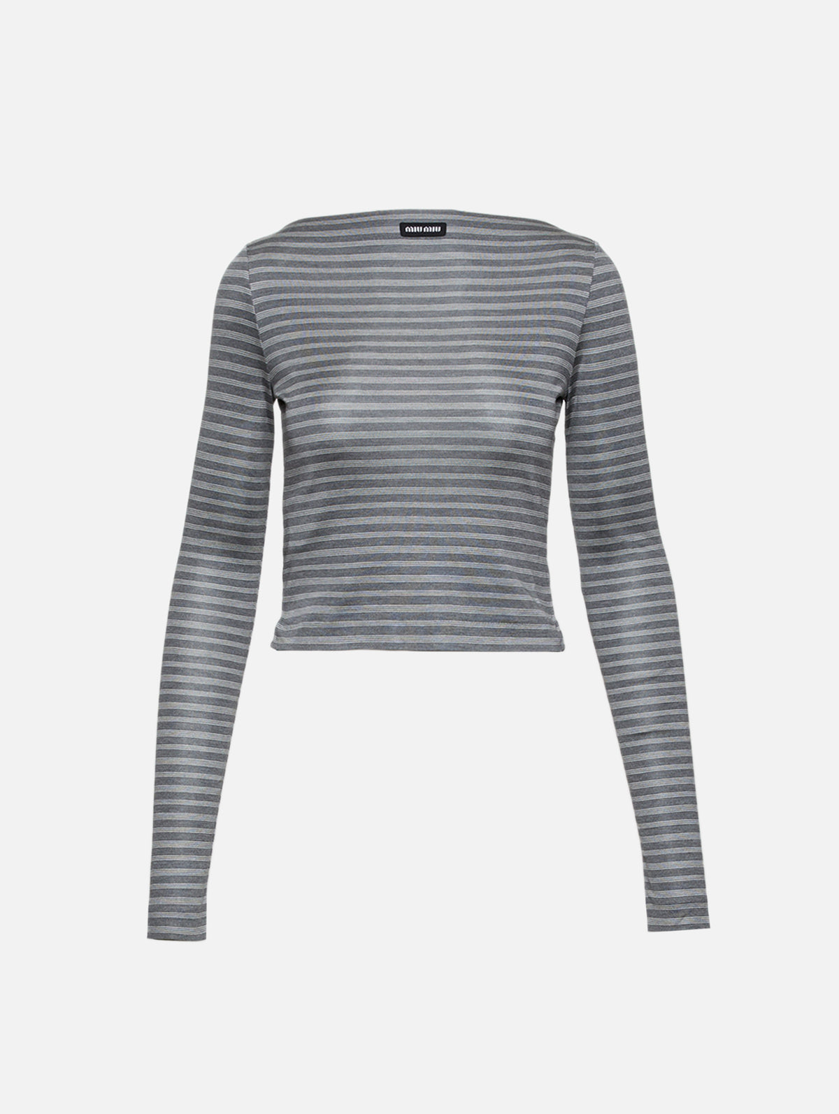 Longsleeve Shirt,MIU MIU,SLATE WHITE,Image 2