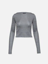 Longsleeve Shirt,MIU MIU,SLATE WHITE,Image 2