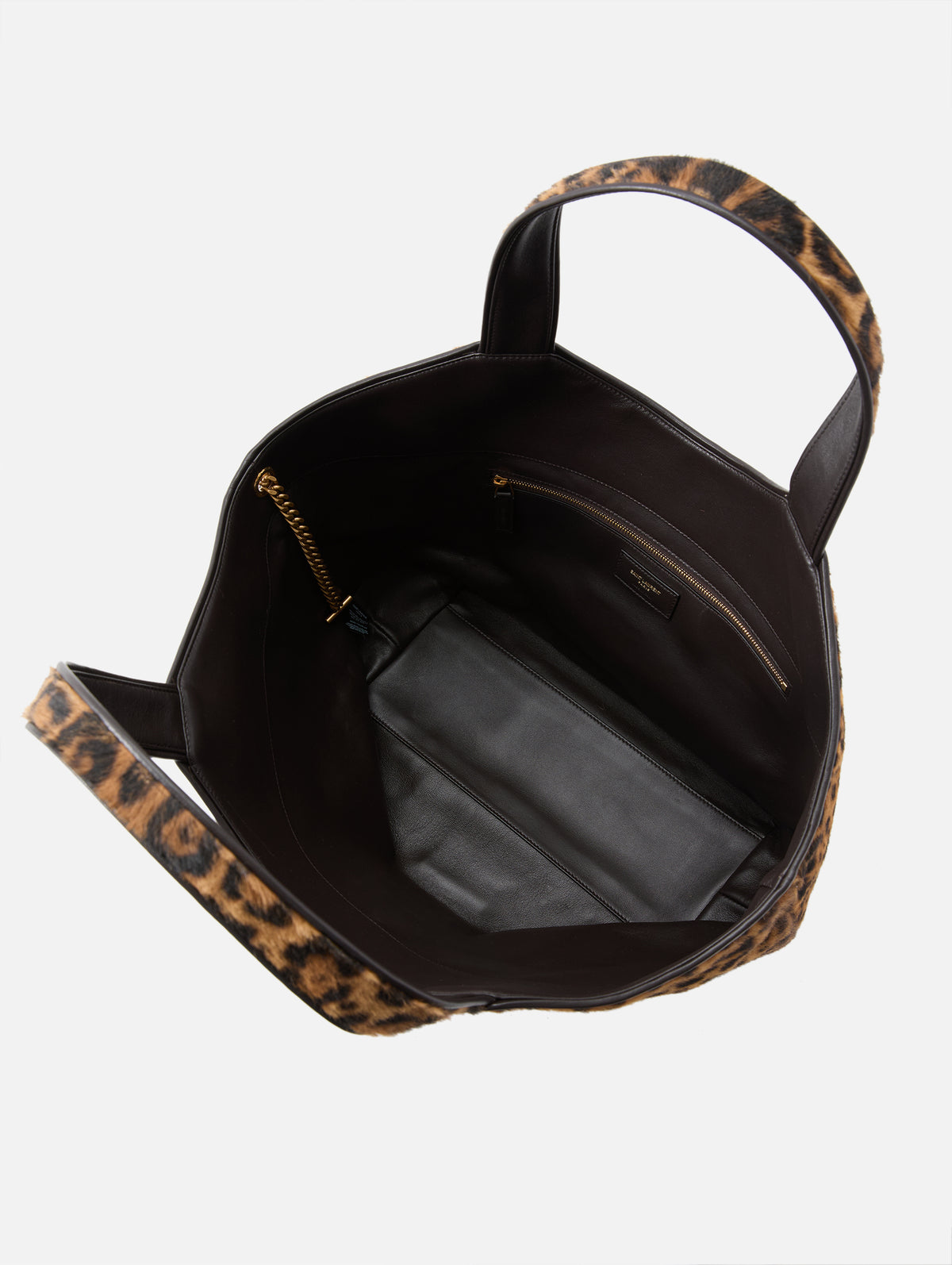 Icare Shopping Tote,SAINT LAURENT,BROWN BLACK,Image 4