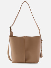 Medium Bilbao Bucket Bag,LOEWE,MOCHA,Image 3