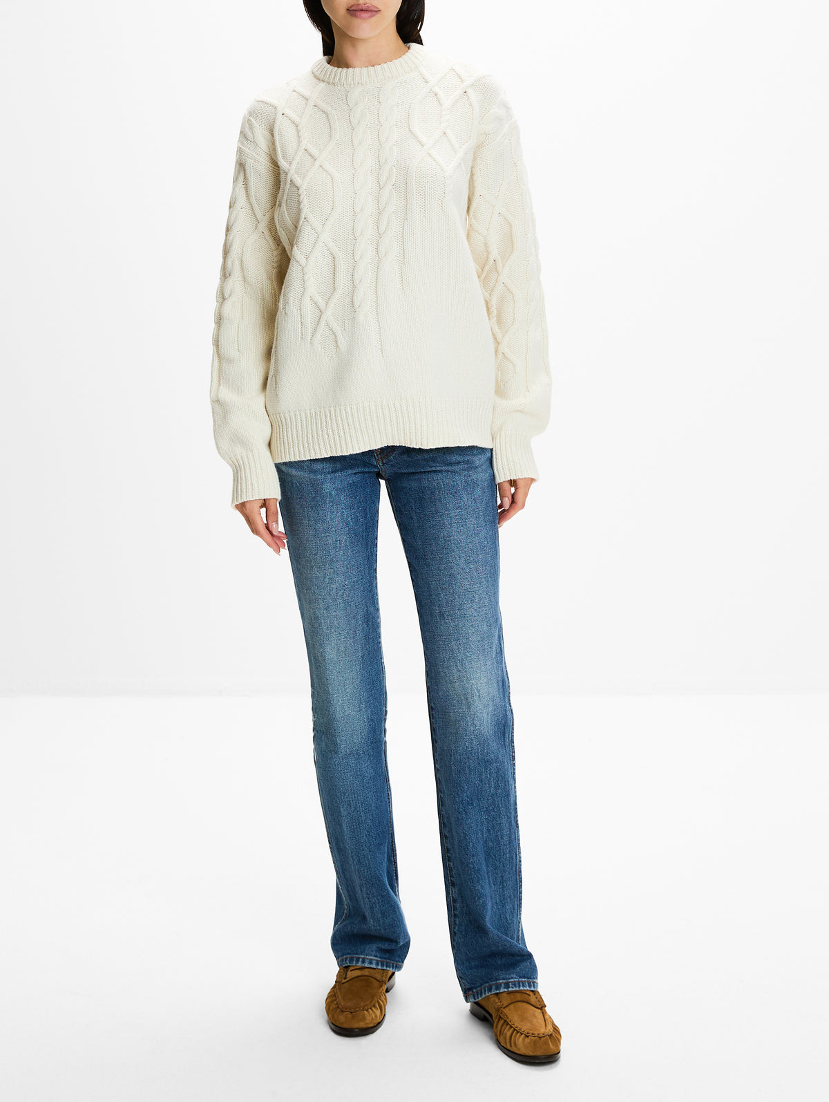 Signature Sweater,AMIYA,OFF WHITE,Image 2