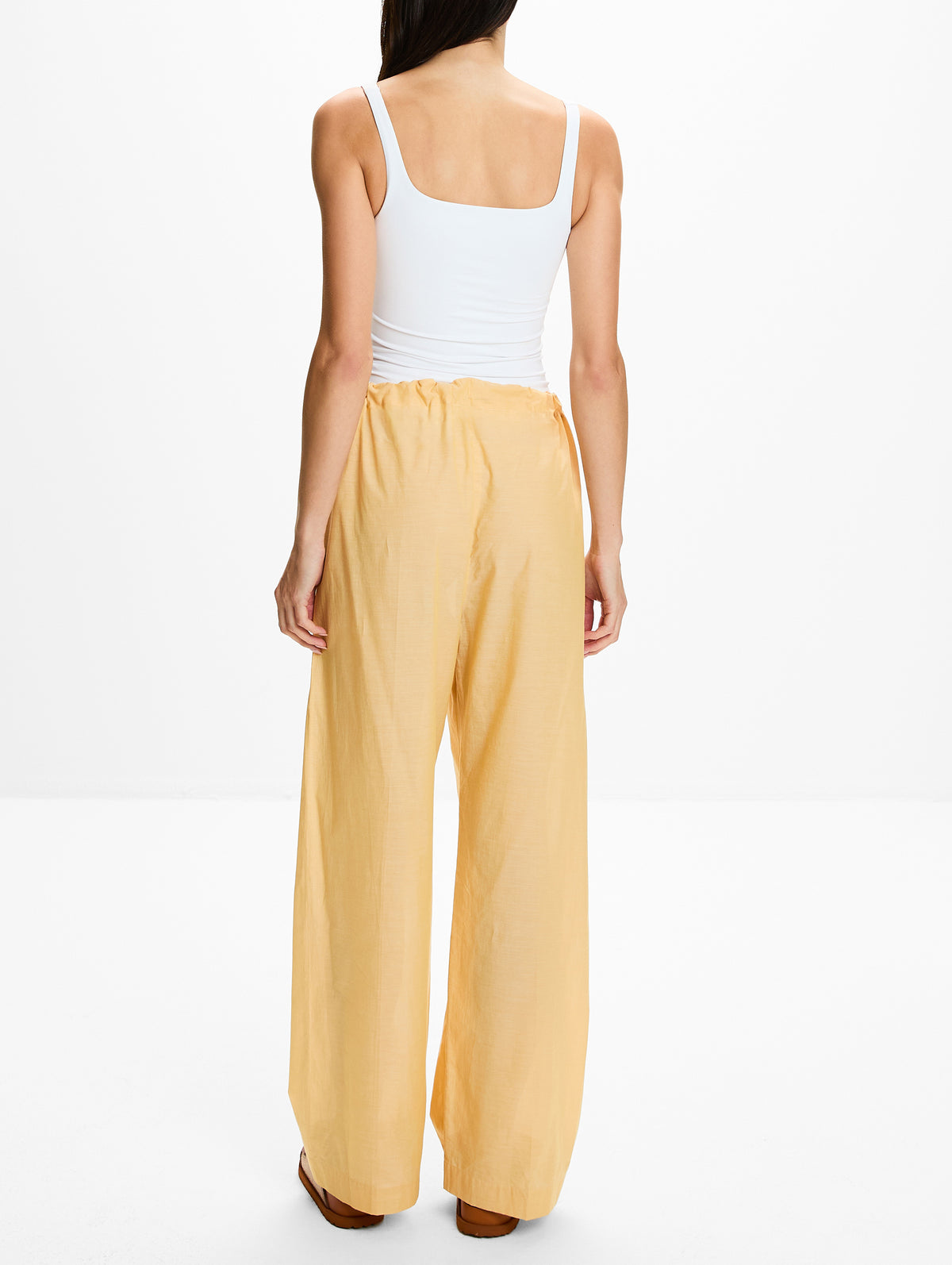 Voile Drawcord Pant,ANOTHER TOMORROW,MIMOSA,Image 4