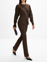 Slim Trouser Pant,BIRROT,COCOA BROWN,Image 3