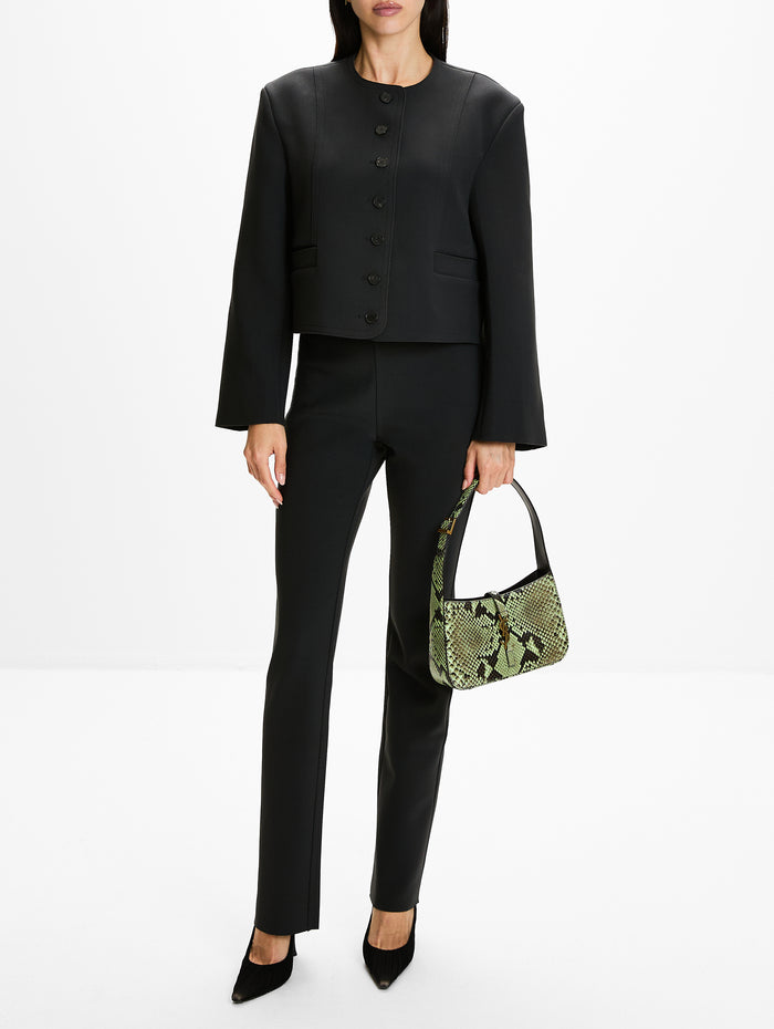 Boxy Cropped Jacket,BIRROT,ANTHRACITE,Image 1