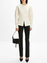 Round Neck Cardigan,BIRROT,EGG SHELL,Image 2