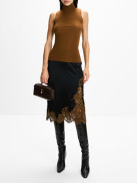 Shiny Statement Skirt,DOROTHEE SCHUMACHER,BLACK,Image 2