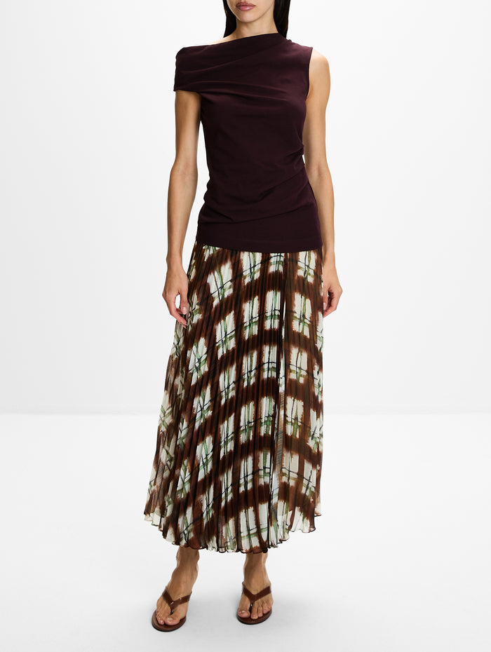 Otta Skirt,CARA CARA,PAINTED PLAID,Image 1