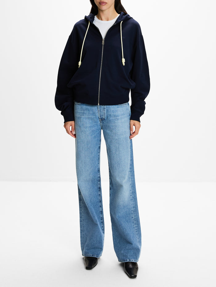Flamenco Hoodie,LOEWE,NAVY BLUE,Image 1