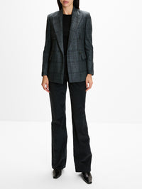 Plaid Double Breasted Blazer,ELEVENTY,DARK JADE,Image 2