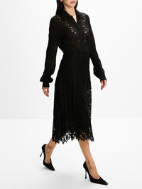 Lace Skirt,FENDI,BLACK,Image 3
