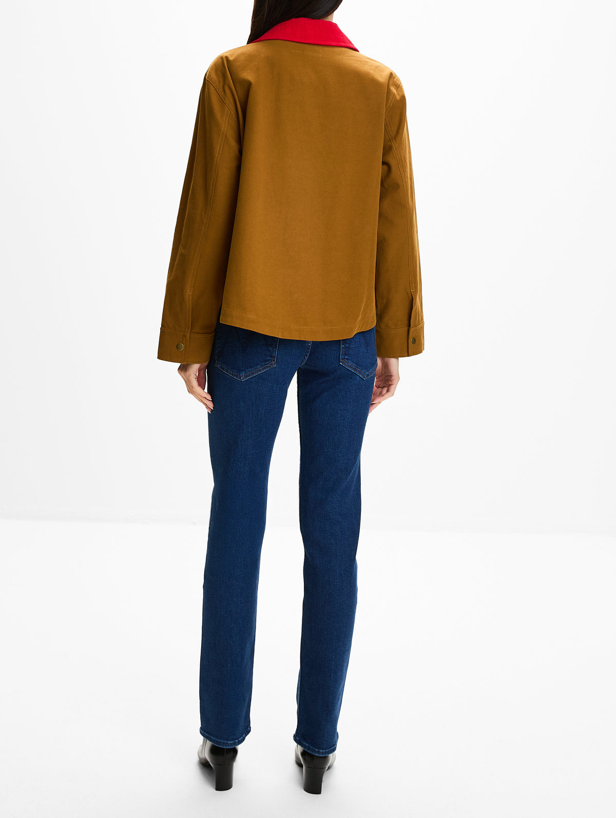 Swingy Jacket,THE GREAT,RUST W BRIGHT RED,Image 3