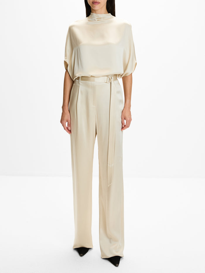Satin Cape Tee,LAPOINTE,SAND,Image 1