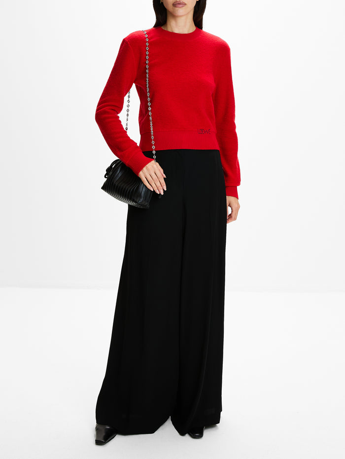 Crewneck Sweater,LOEWE,RED,Image 1