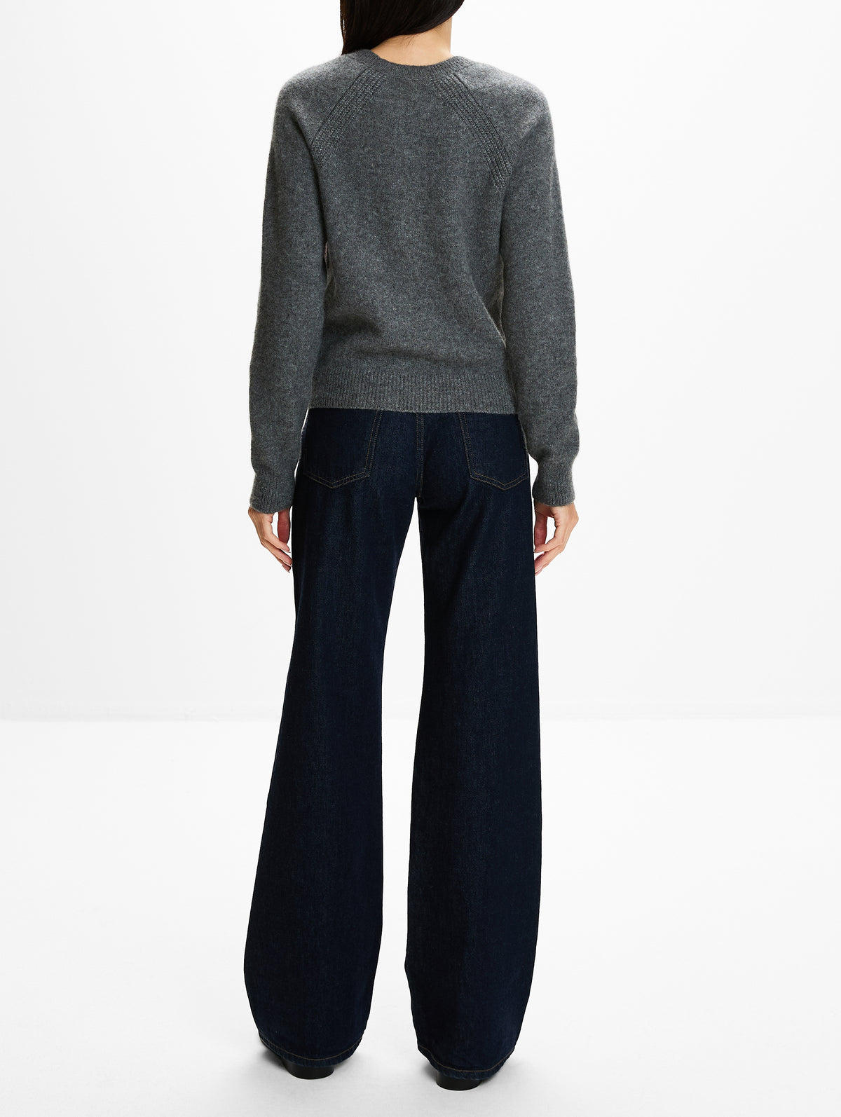 Round Neck Sweater,SASUPHI,BORDEAUX,Image 3