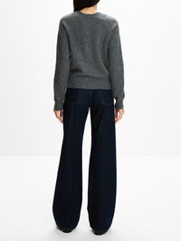 Round Neck Sweater,SASUPHI,BORDEAUX,Image 3