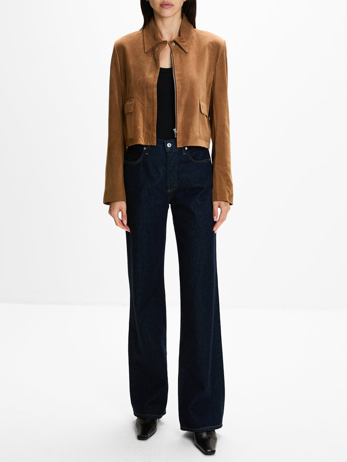 Bleeker Jacket,NOUR HAMMOUR,TOBACCO,Image 1