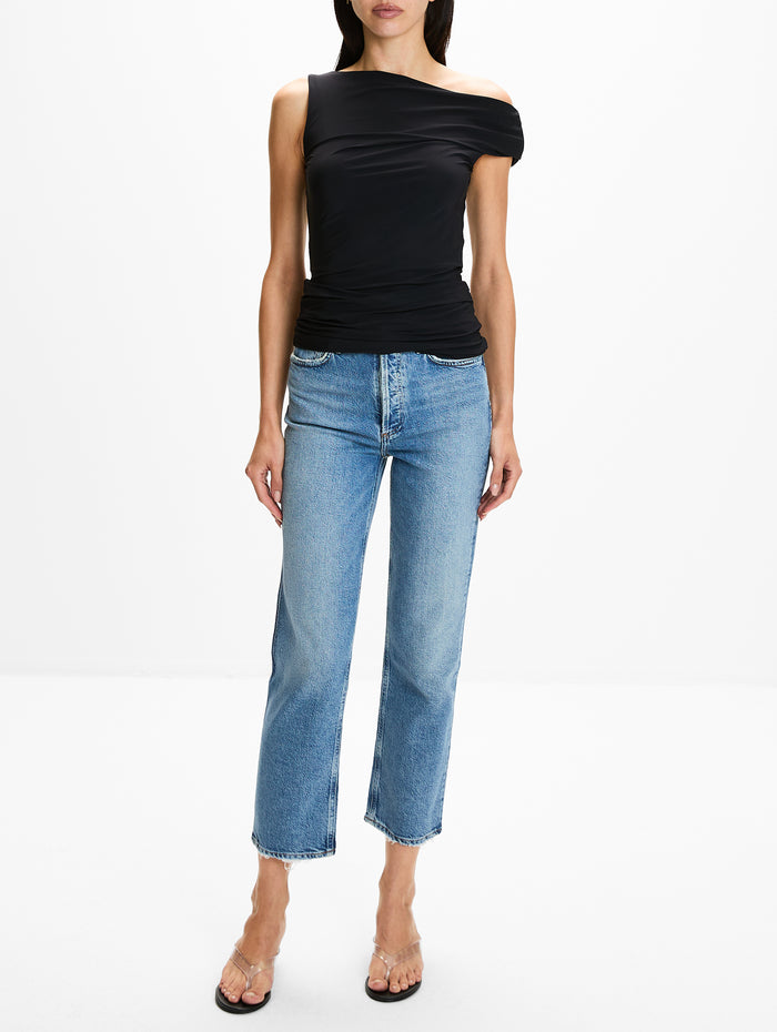Carlin Top,AGOLDE,BLACK,Image 1