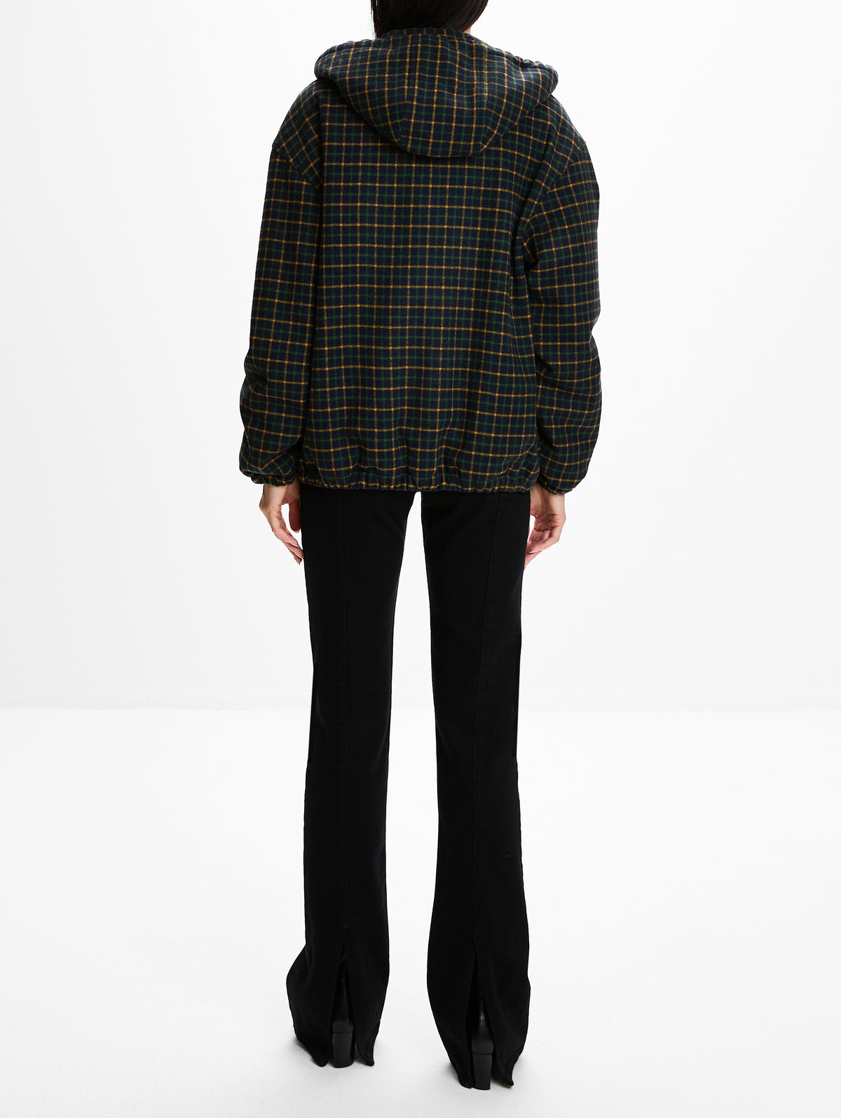 Zip Up Hooded Jacket,MIU MIU,BLUE YELLOW,Image 3