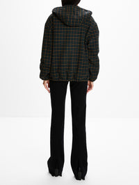Zip Up Hooded Jacket,MIU MIU,BLUE YELLOW,Image 3