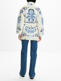 Island Roots Foulard Cardigan,ALANUI,CHALK ONDA,Image 3