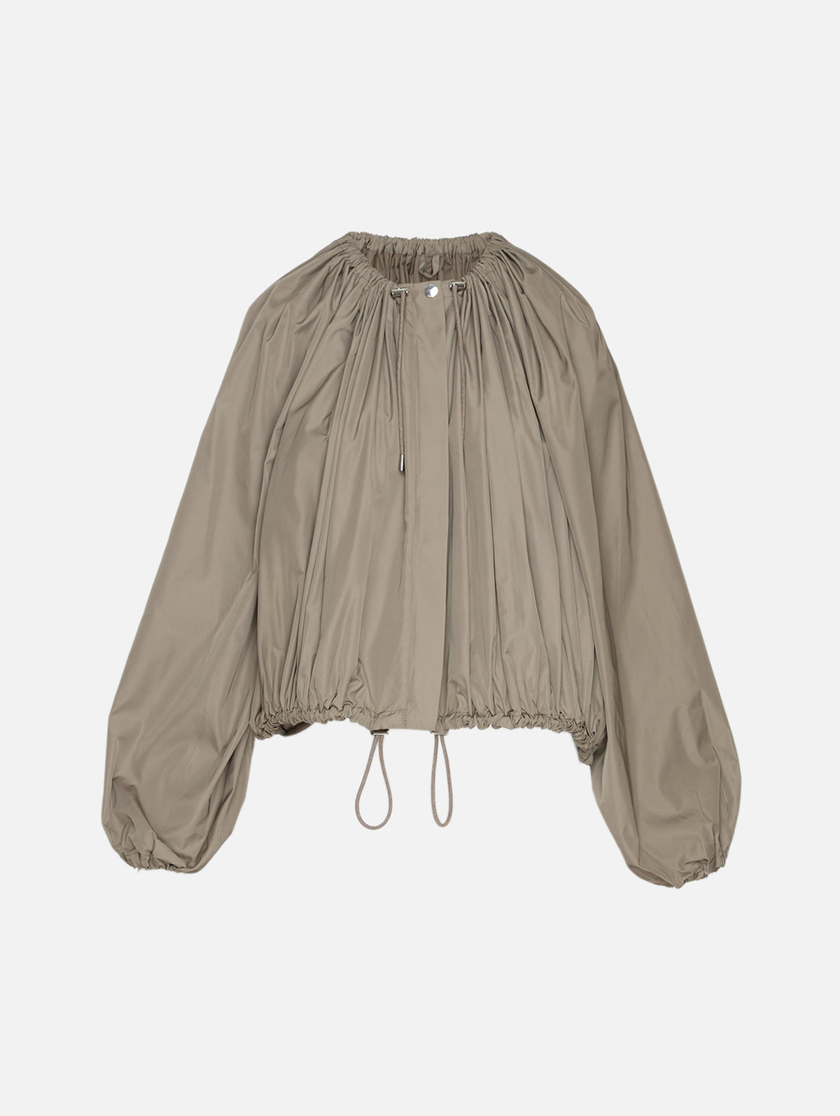 Gathered Parachute Coat,TOTÉME,ROCK,Image 1