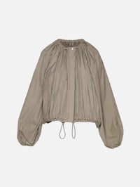 Gathered Parachute Coat,TOTÉME,ROCK,Image 1