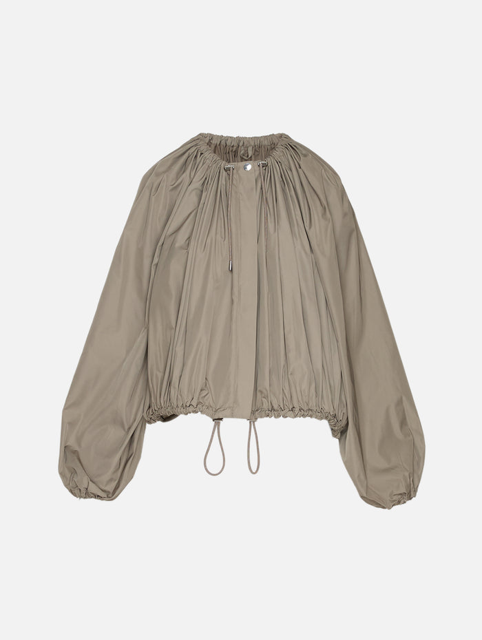 Gathered Parachute Coat,TOTÉME,ROCK,Image 1