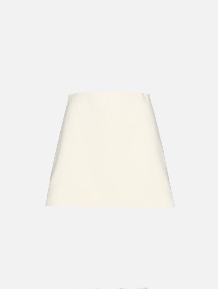 Mini Skirt,BIRROT,EGG SHELL,Image 1