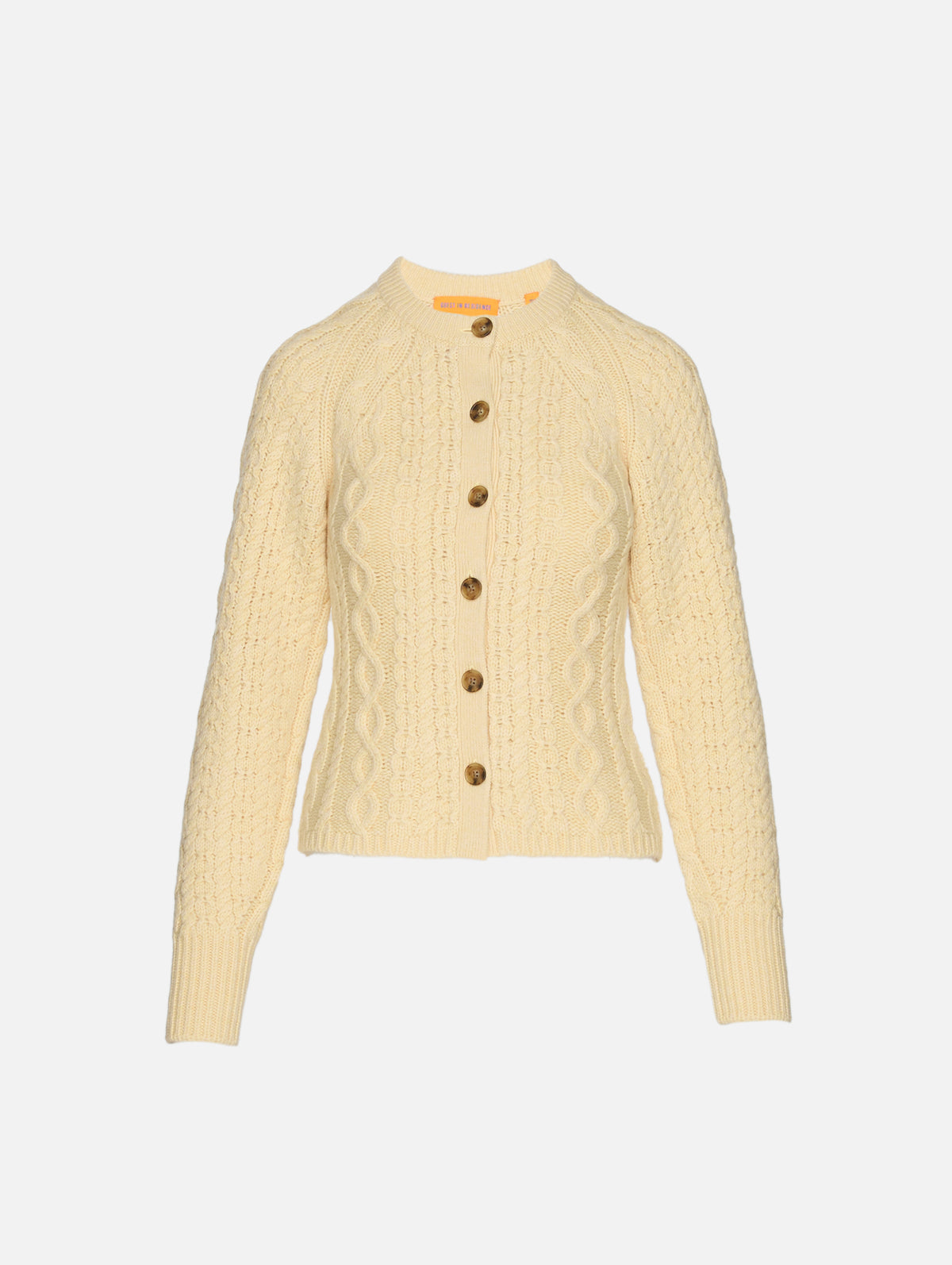 Cable Sculpted Cardigan,GUEST IN RESIDENCE,BUTTER,Image 2