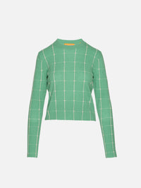 Shrunken Checker Sweater,GUEST IN RESIDENCE,HIGHLAND/SANDST,Image 1