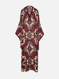 One Palm Tunic Dress,JOHANNA ORTIZ,WINE SAND,Image 1
