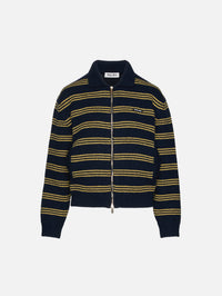 Zip Up Sweater,MIU MIU,BLUE,Image 1