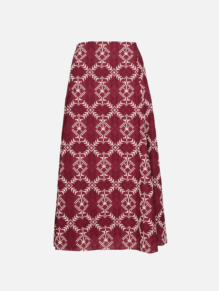 Song Ankle Skirt,JOHANNA ORTIZ,WINE,Image 1