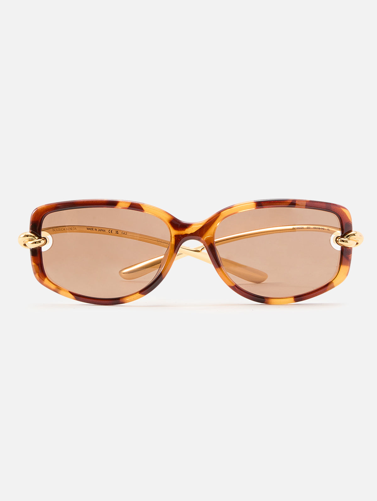 Knot Sunglasses,KERING EYE - BOTTEGA VENETA,HAVANA,Image 1