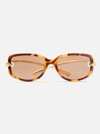 Knot Sunglasses,KERING EYE - BOTTEGA VENETA,HAVANA,Image 1