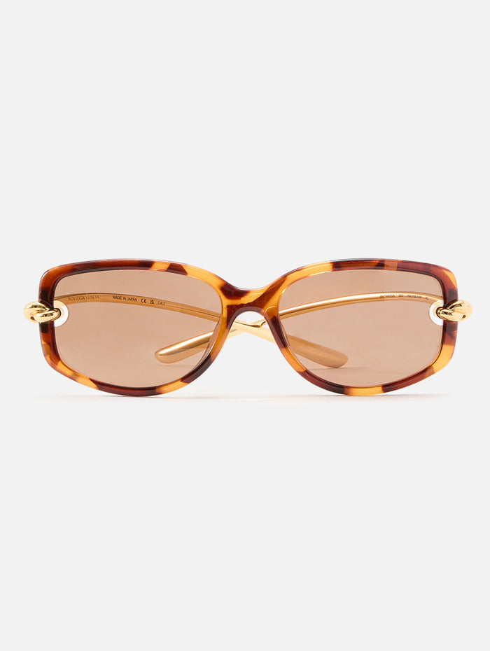 Knot Sunglasses,KERING EYE - BOTTEGA VENETA,HAVANA,Image 1