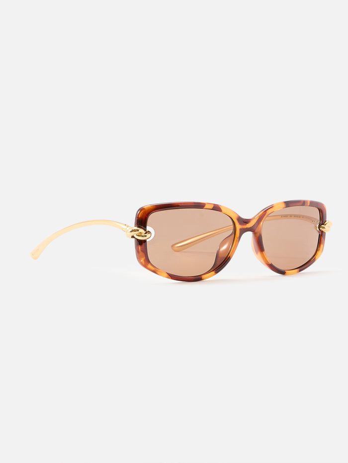 Knot Sunglasses,KERING EYE - BOTTEGA VENETA,HAVANA,Image 1