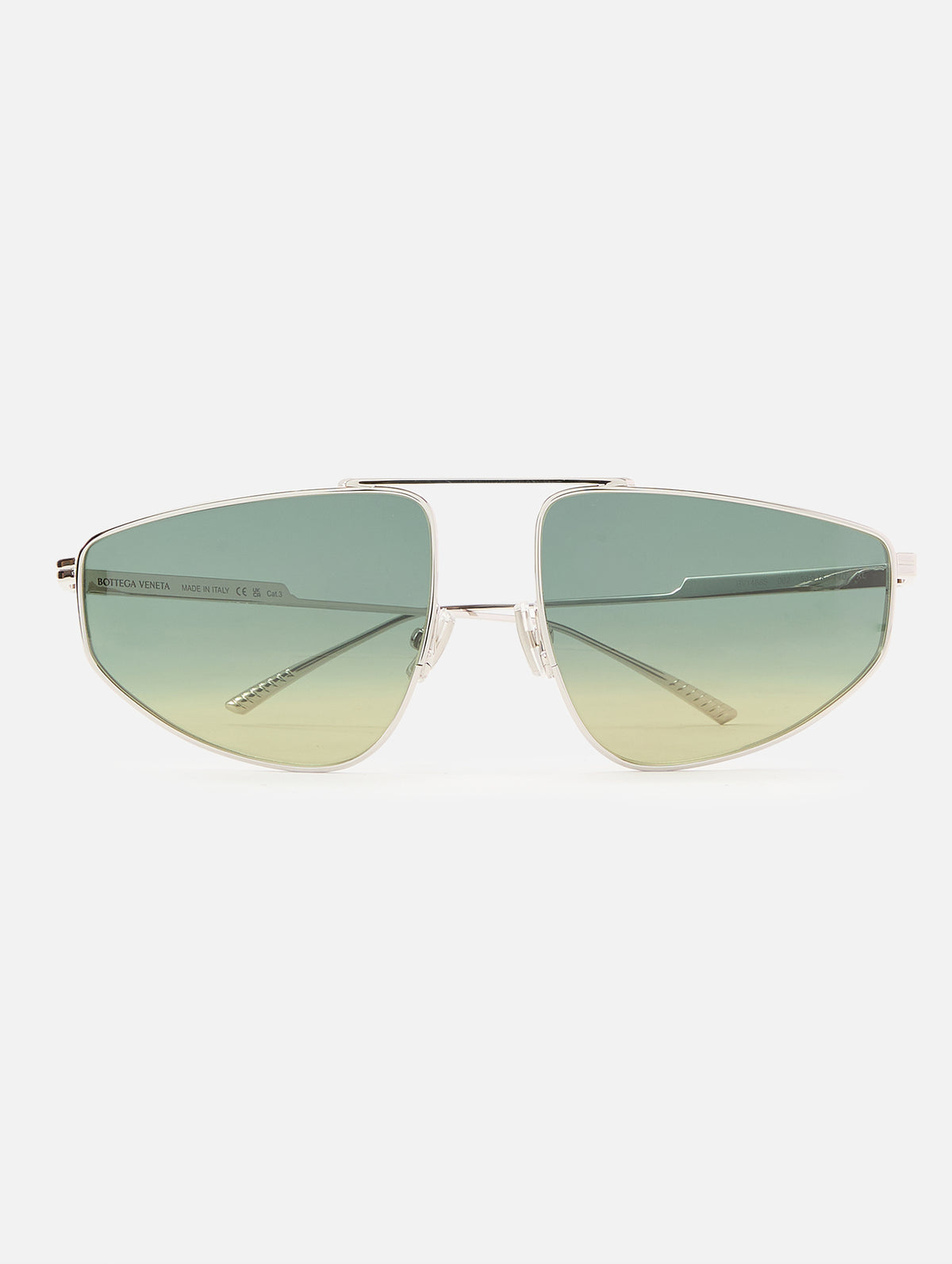 Metal Pilot Sunglasses,KERING EYE - BOTTEGA VENETA,SILVER,Image 1