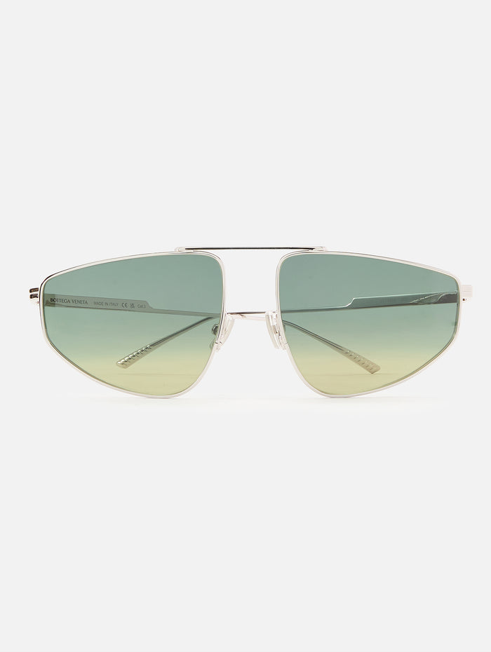 Metal Pilot Sunglasses,KERING EYE - BOTTEGA VENETA,SILVER,Image 1