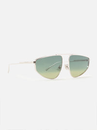 Metal Pilot Sunglasses,KERING EYE - BOTTEGA VENETA,SILVER,Image 2