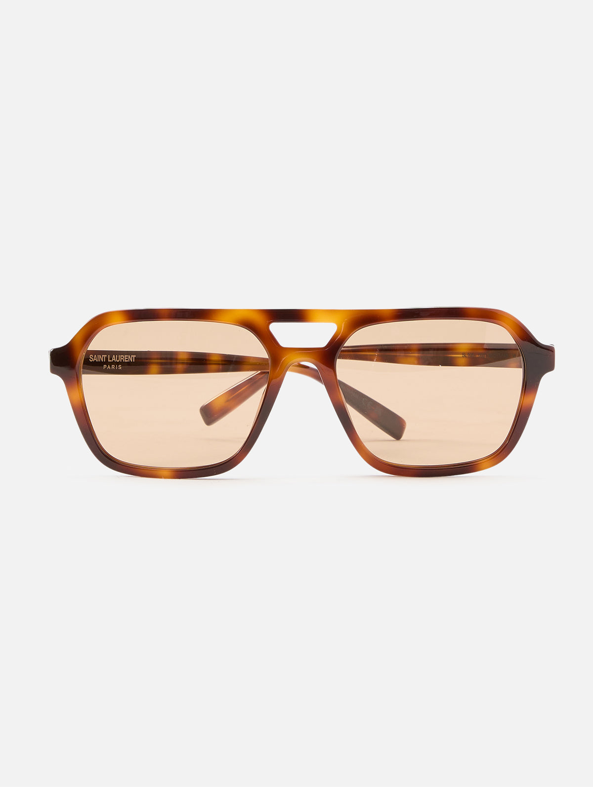 Squared Aviator Sunglasses,KERING EYE- SAINT LAURENT,HAVANA,Image 1