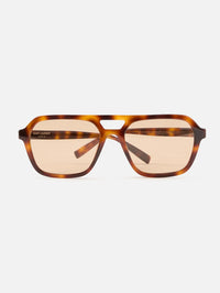 Squared Aviator Sunglasses,KERING EYE- SAINT LAURENT,HAVANA,Image 1