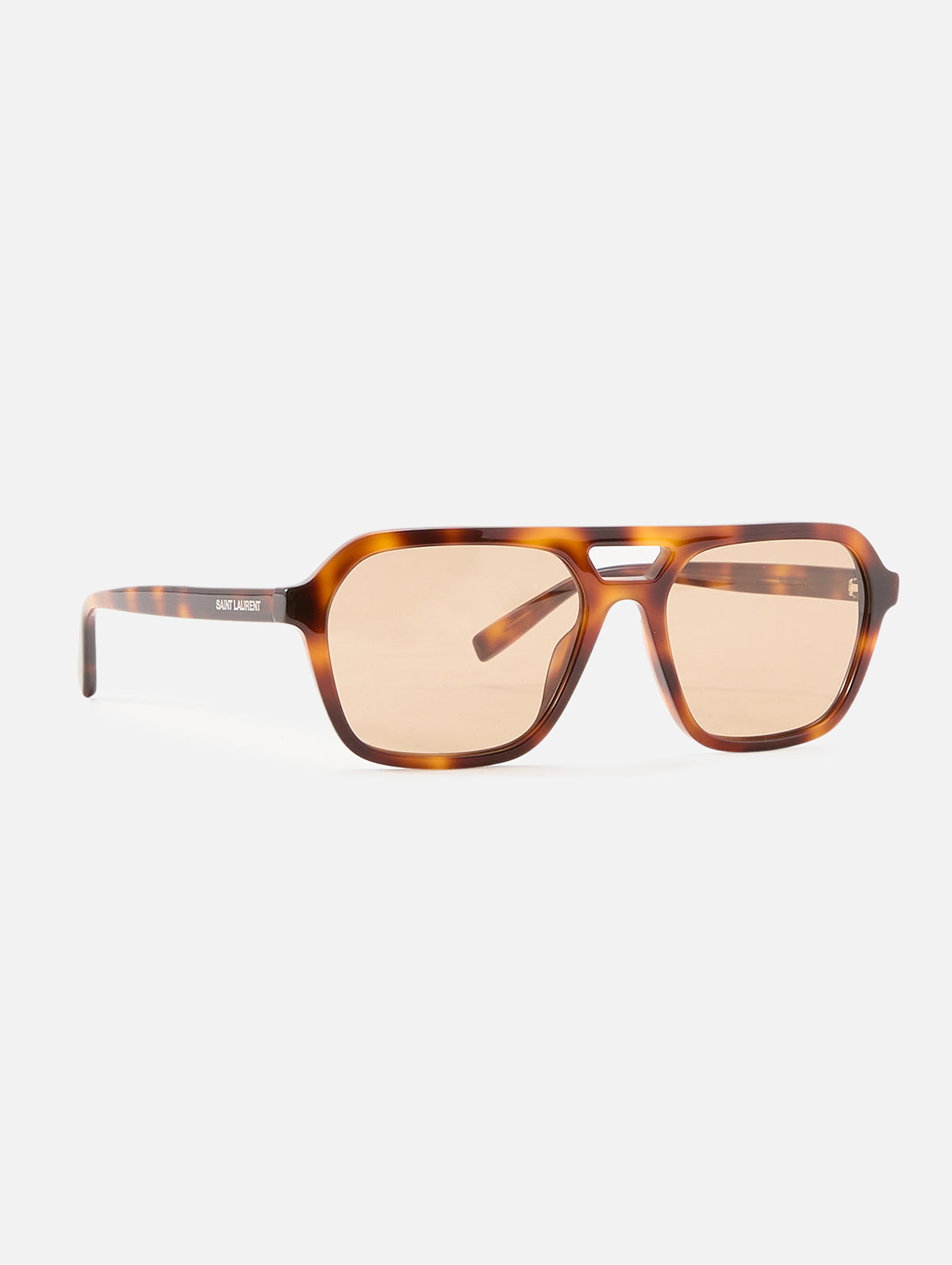 Squared Aviator Sunglasses,KERING EYE- SAINT LAURENT,HAVANA,Image 2