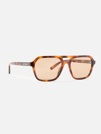 Squared Aviator Sunglasses,KERING EYE- SAINT LAURENT,HAVANA,Image 2