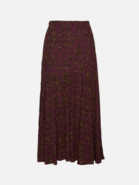 Fiona Jersey Skirt,ULLA JOHNSON,CLARET FLORAL,Image 1