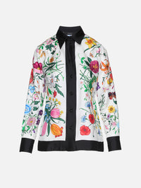Flora Shirt,GUCCI,WHITE BLACK MULTI,Image 1