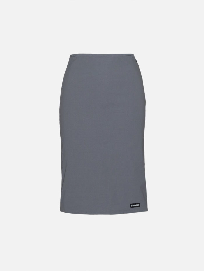 Skirt,MIU MIU,GREY,Image 1